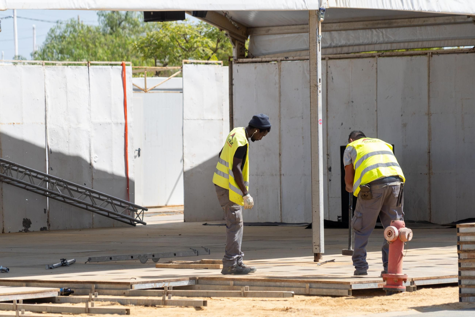 Imágenes de las Fiestas Colombinas días antes de su inauguración