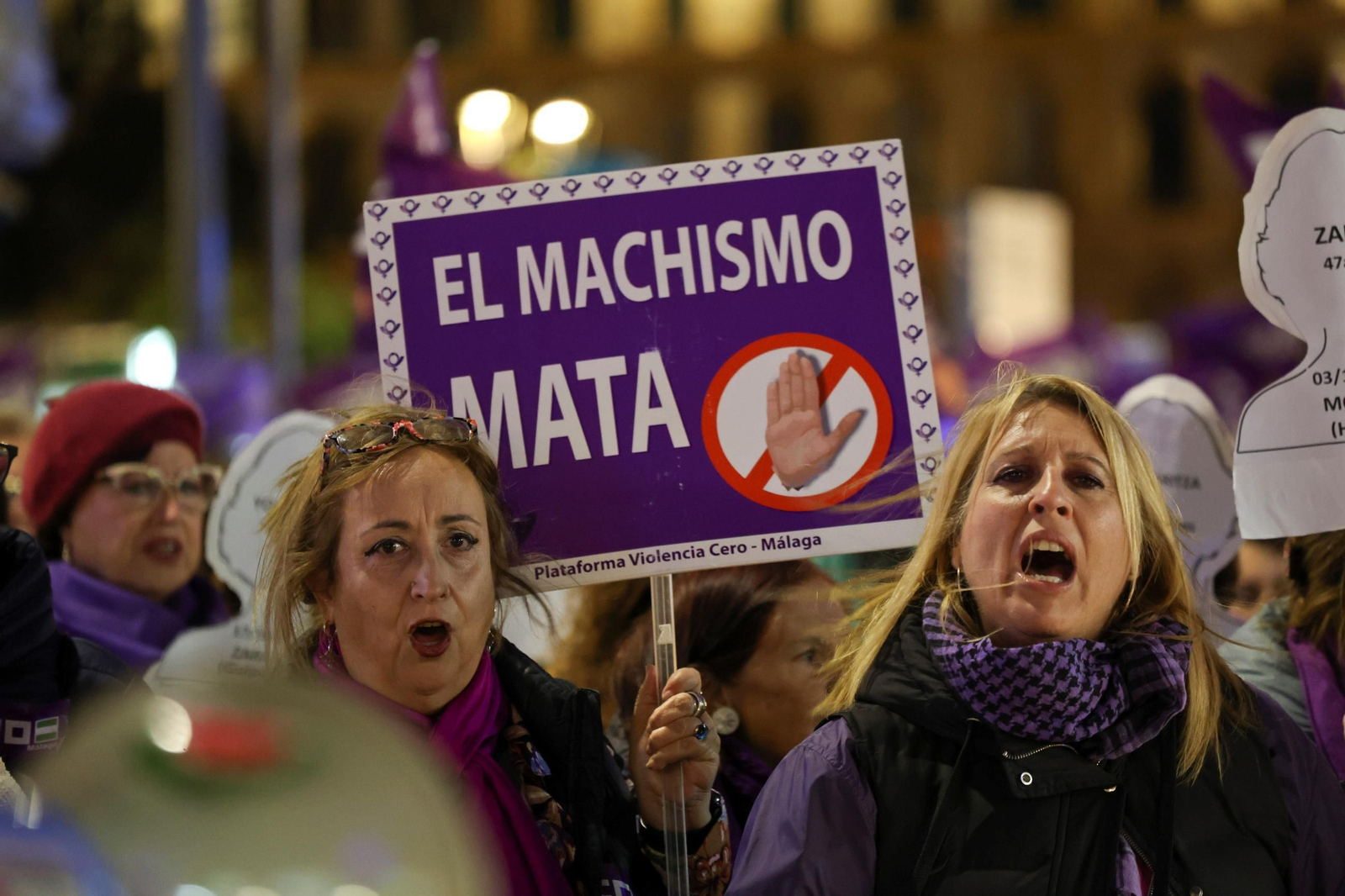 La manifestación del 25N en Málaga, en imágenes