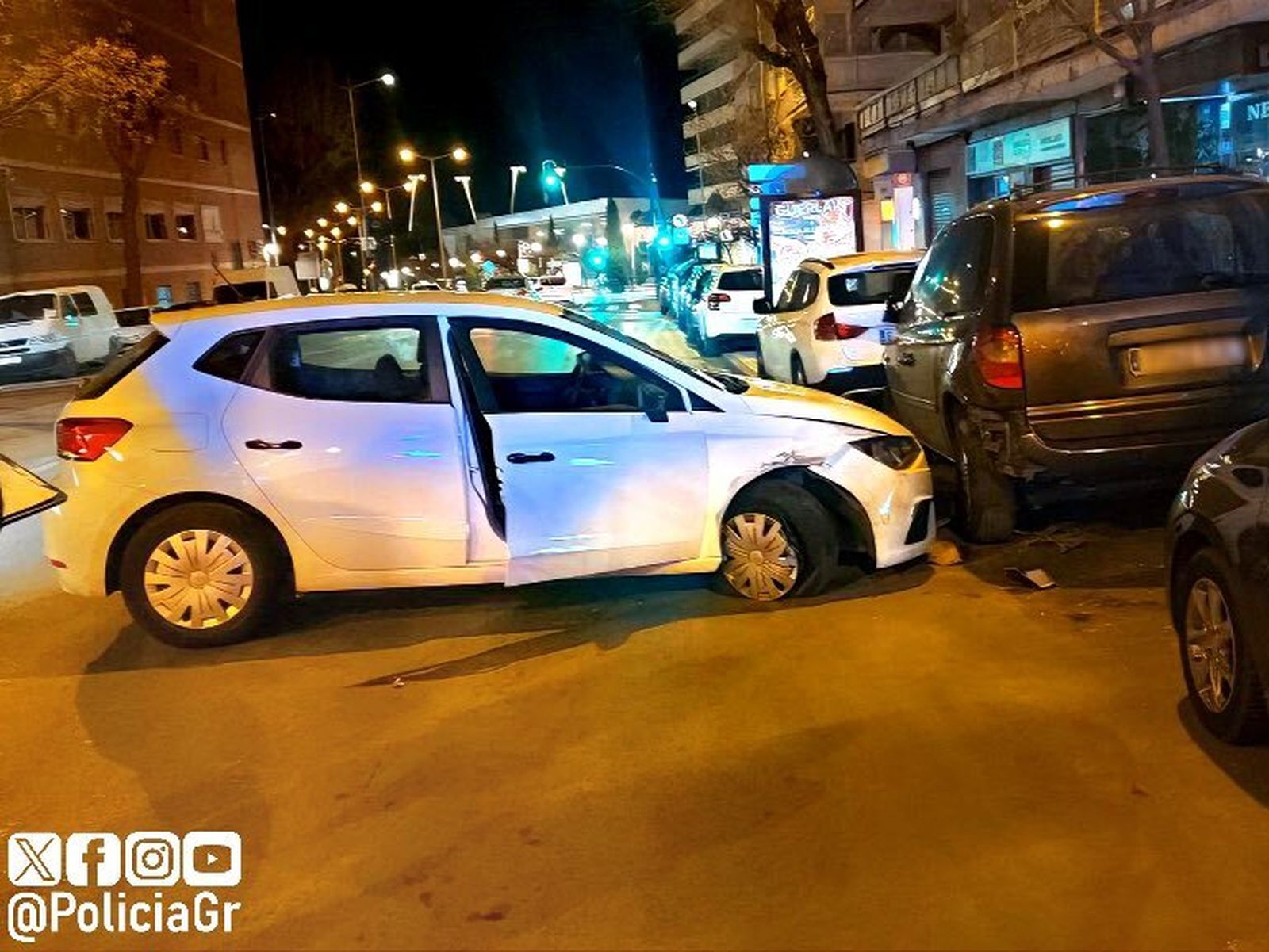 El coche implicado en el accidente.