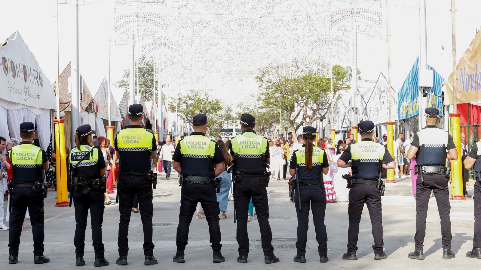 La Policía Local vela por la seguridad de la Feria.