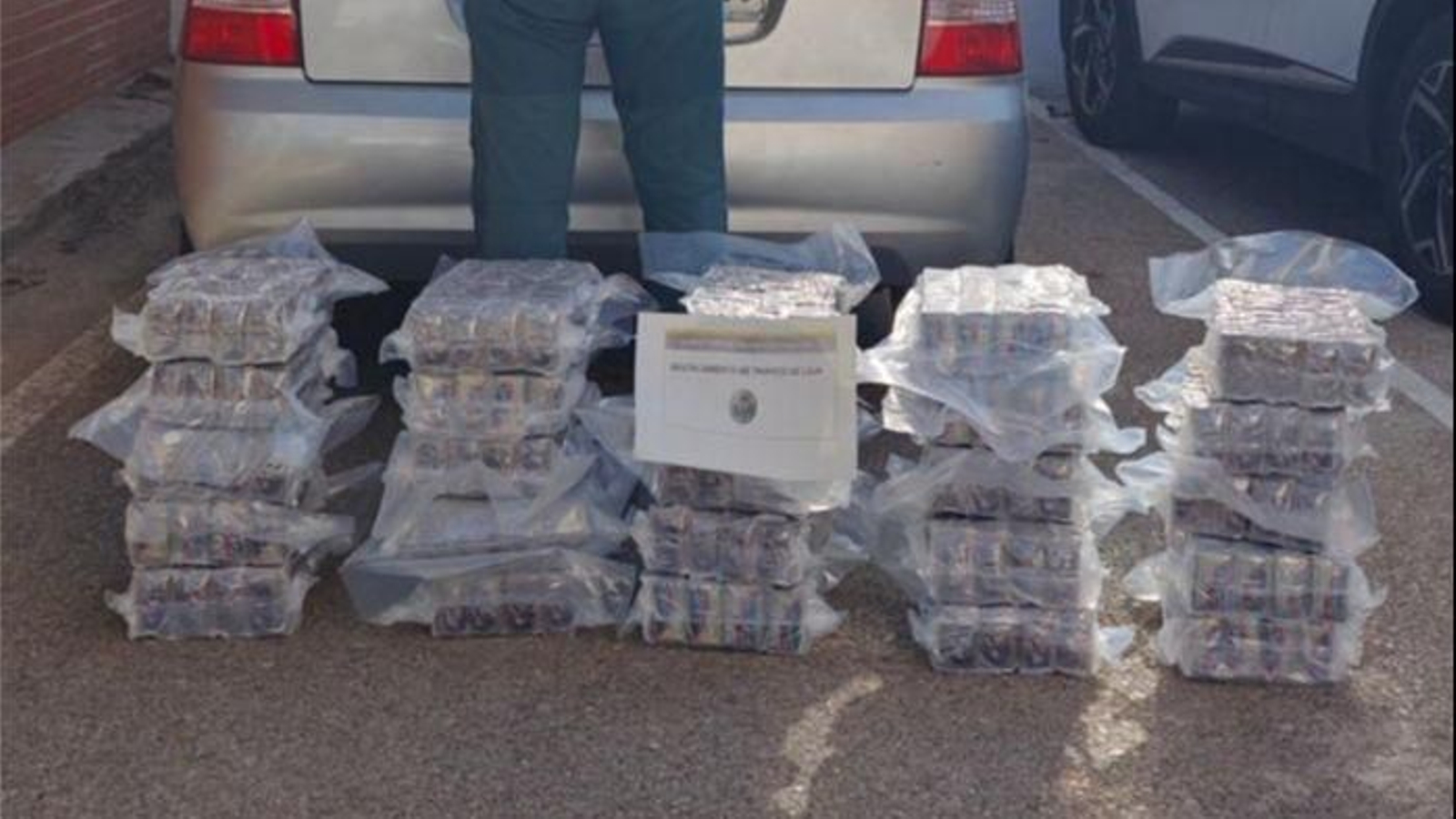 Imagen del hachís incautado en la operación