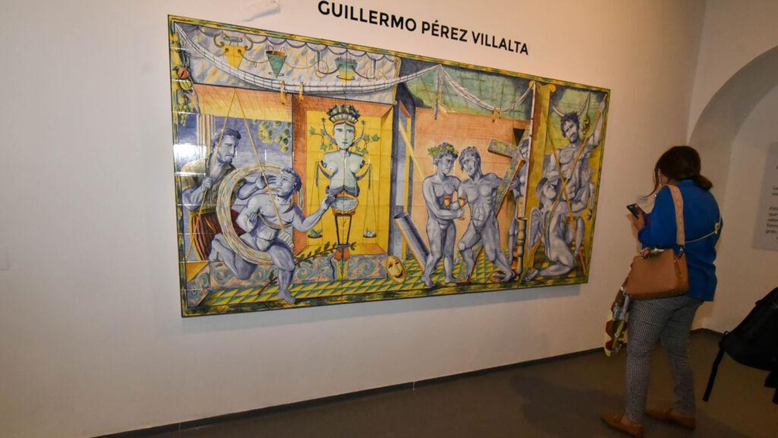 Entrada a la exposición de Pérez Villalta, en la primera planta del Museo de Algeciras.