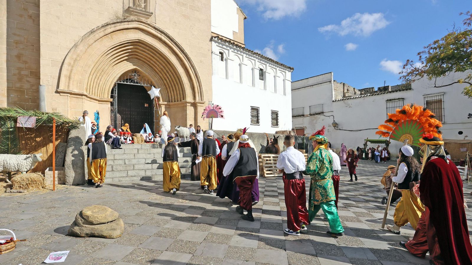 Imágenes del Belén Viviente de la plaza San Lucas en Jerez
