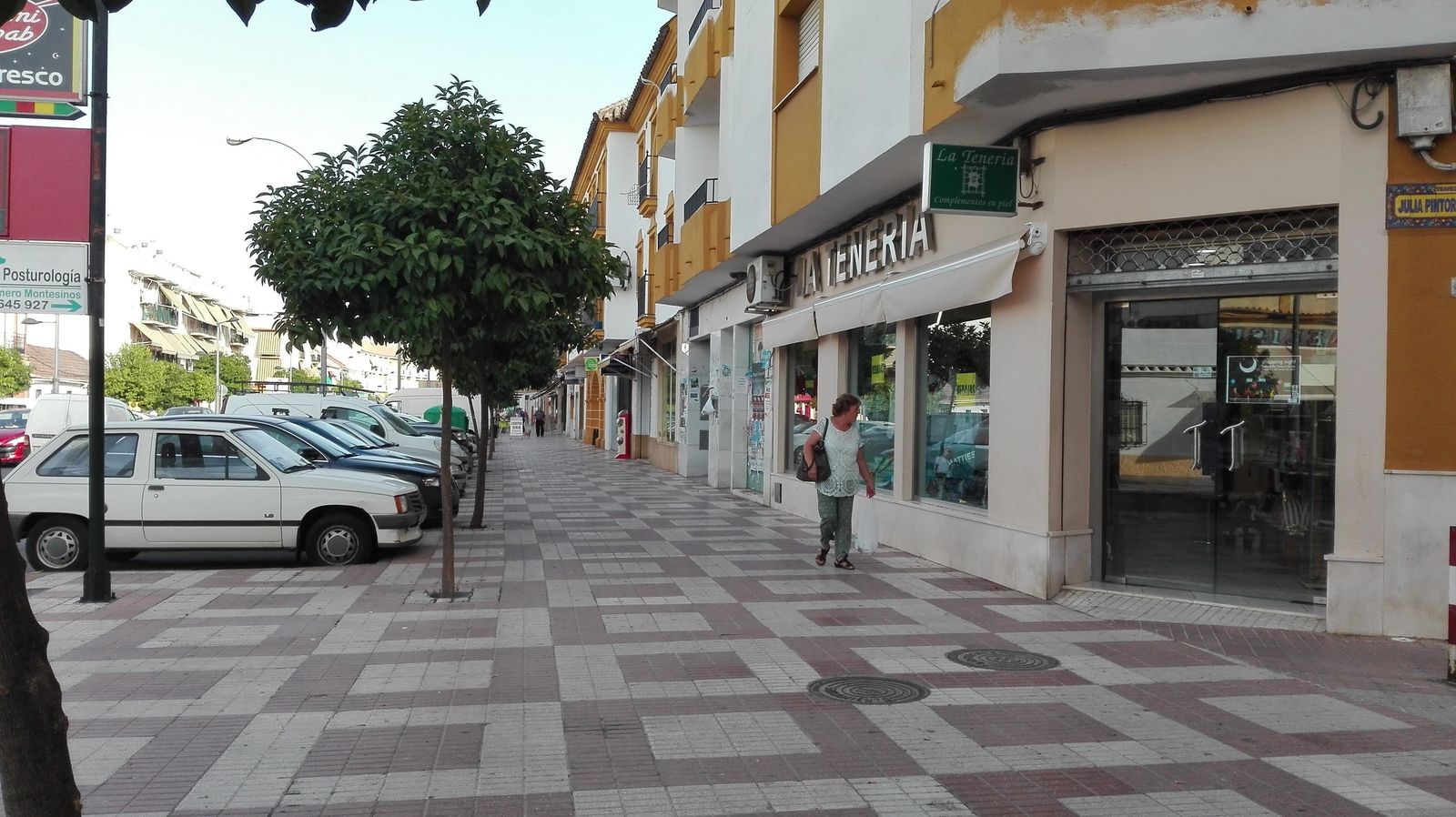 Zona comercial de Santa Ana, en Palma del Río.