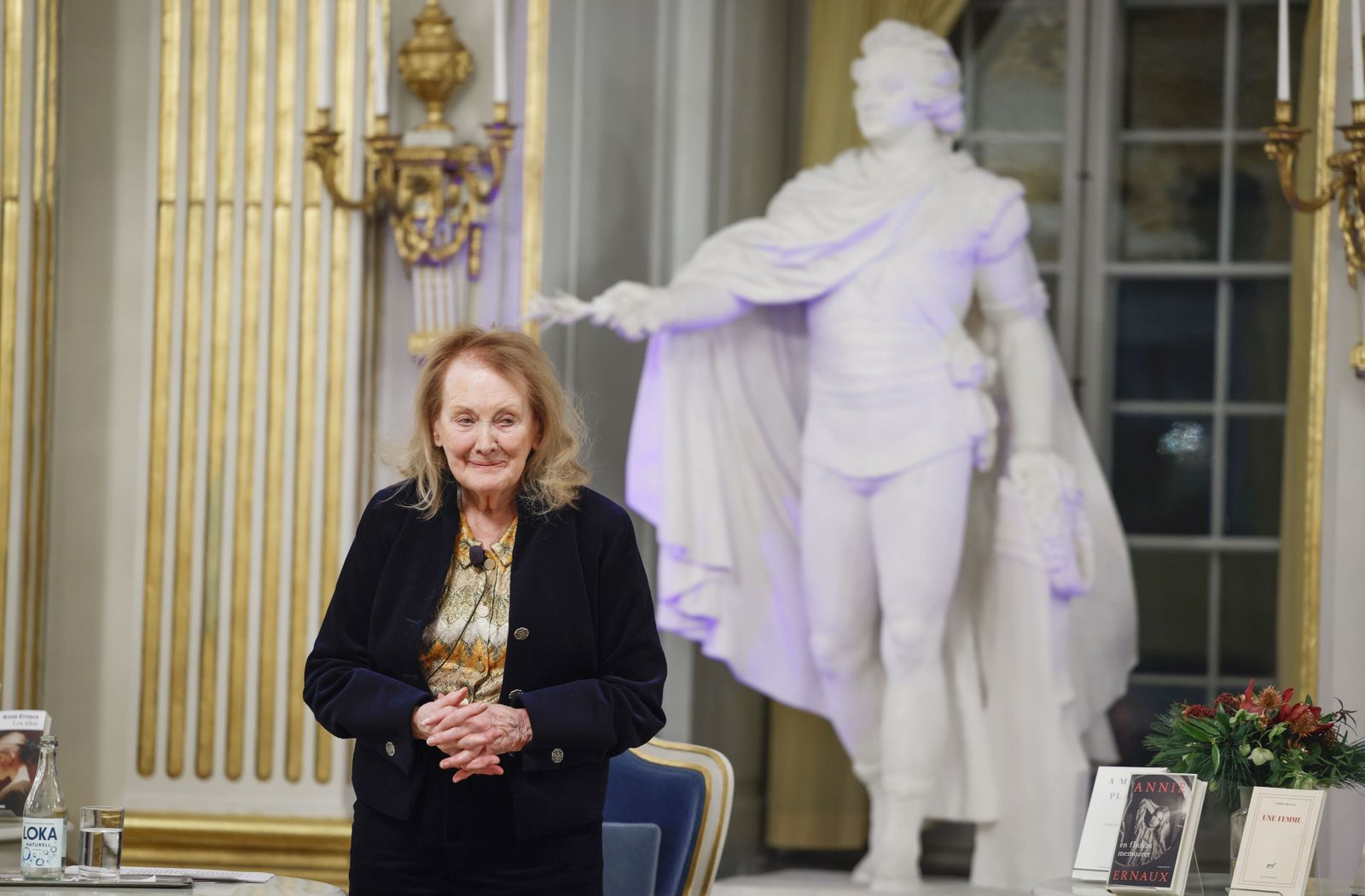 Annie Ernaux, fotografiada esta semana en Estocolmo.