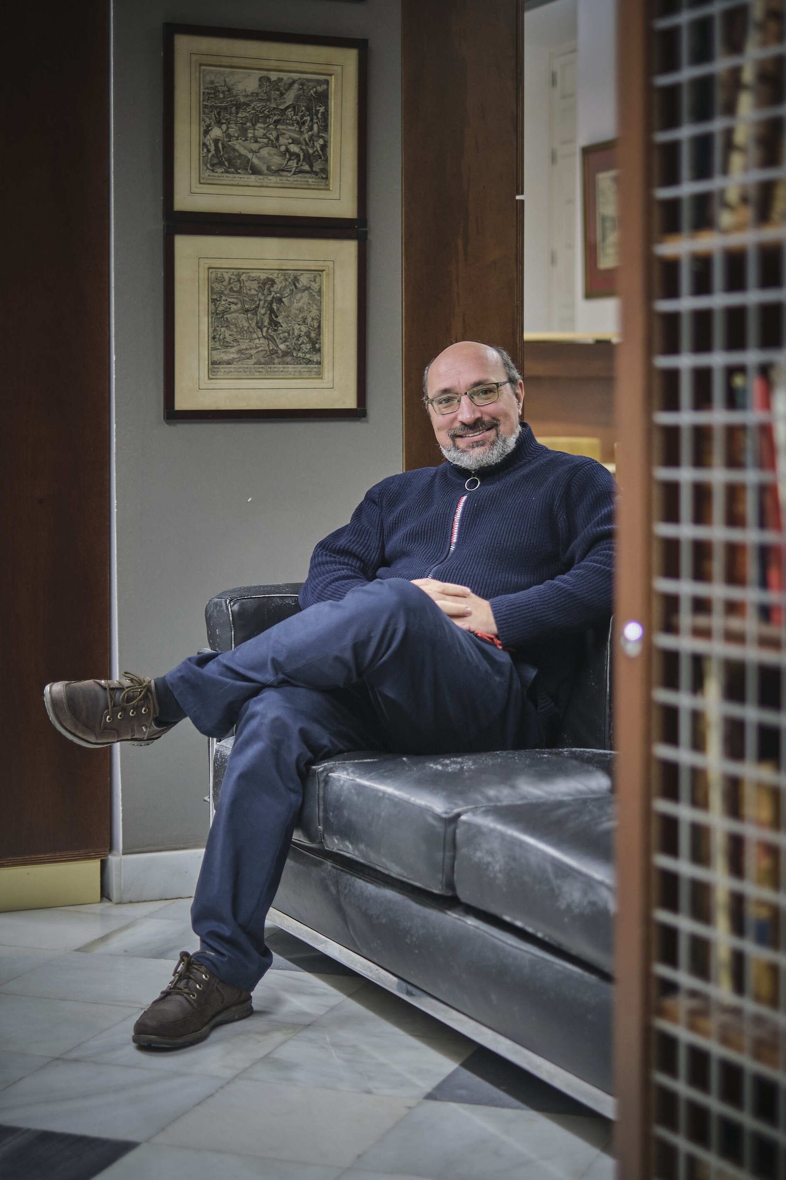 Ángel Guisado, en un momento de la entrevista.