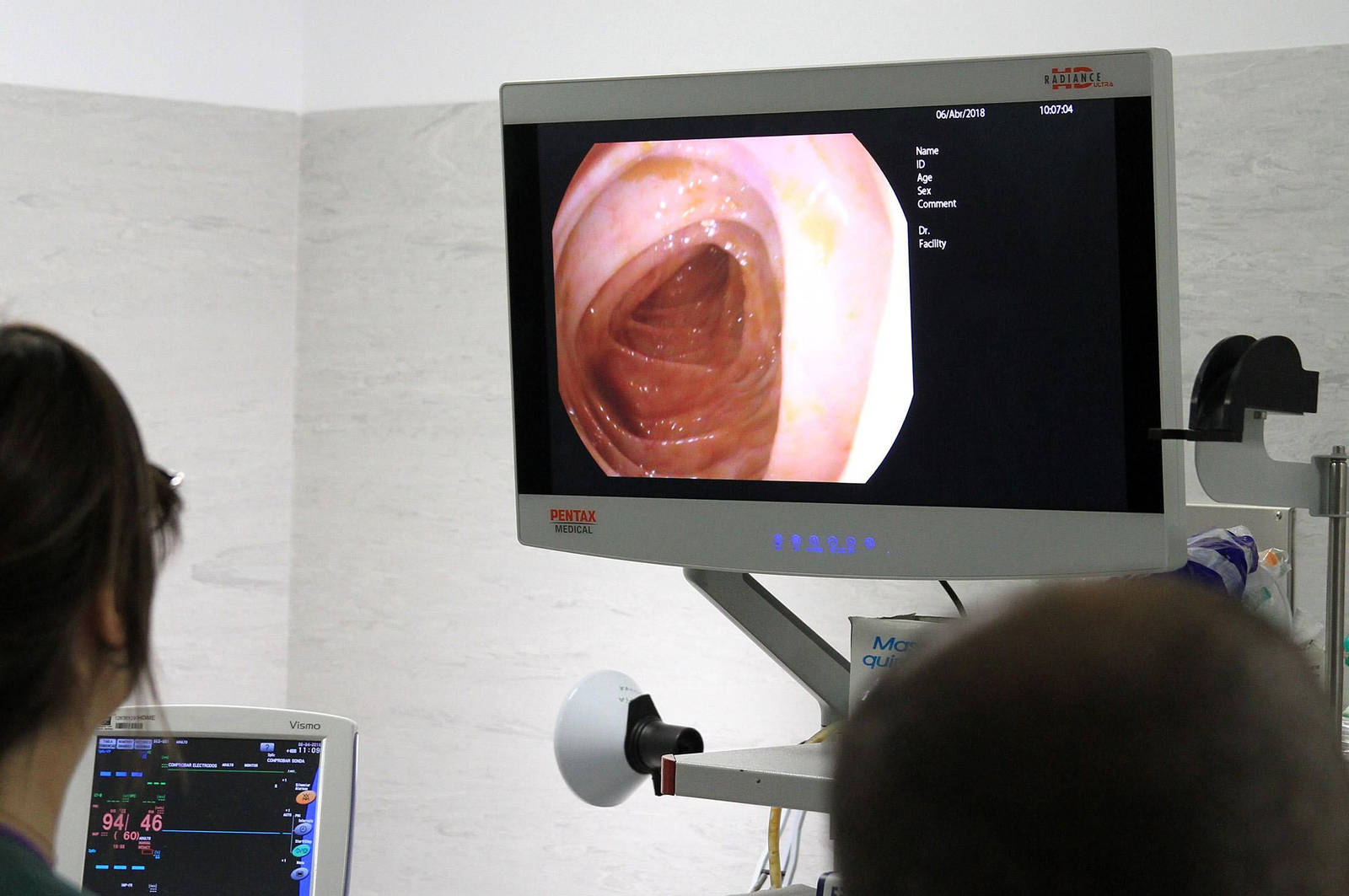 Una pantalla permite ver el desarrollo de la prueba.