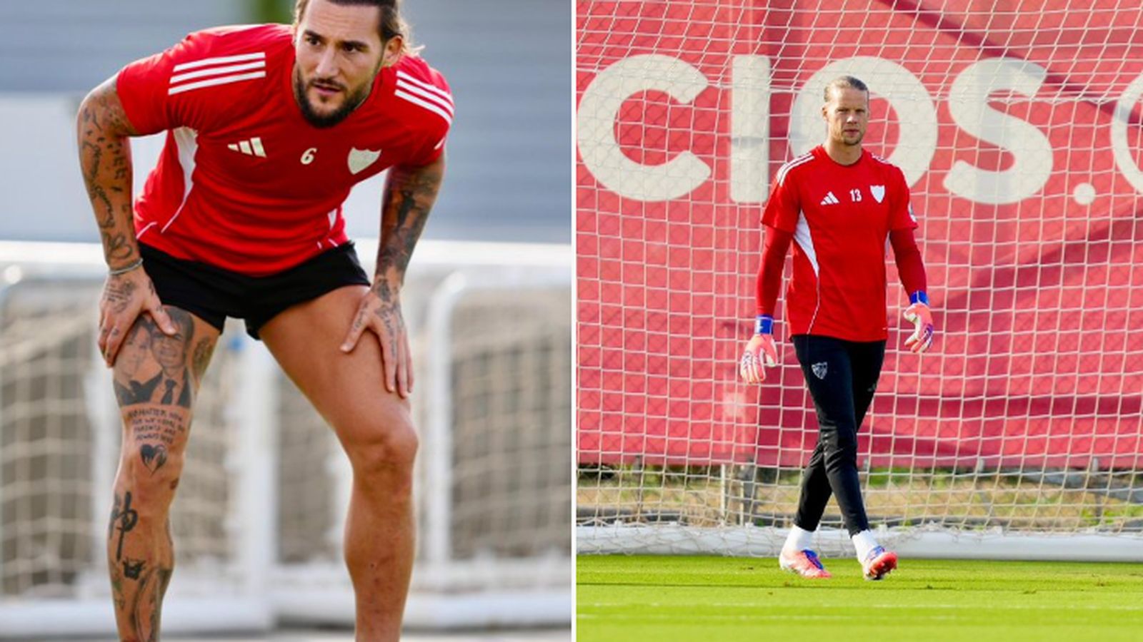 Gudelj y Nyland se ejercitan en sendas imágenes publicadas por el Sevilla.