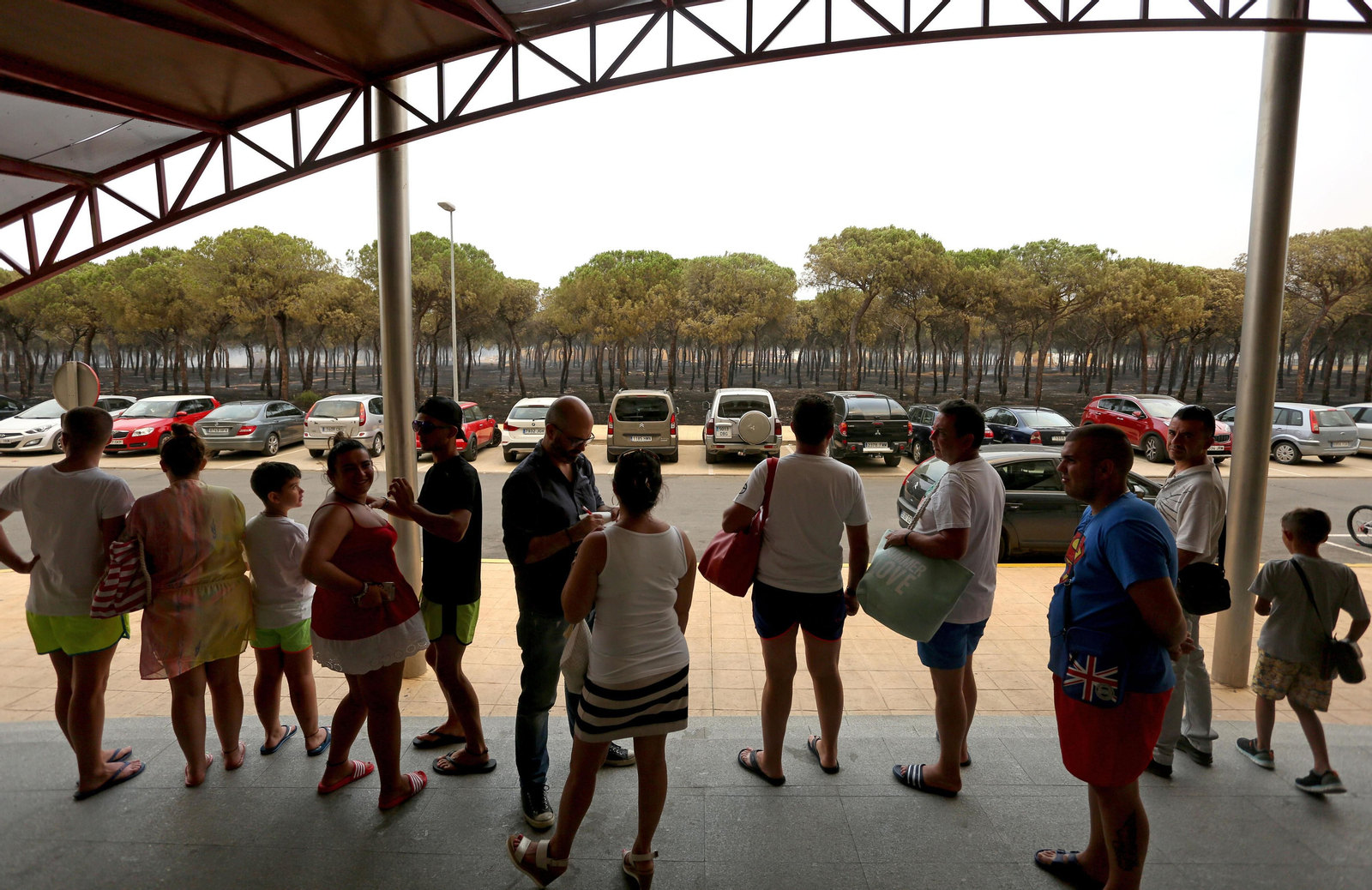 Las consecuencias del incendio en Mazagón