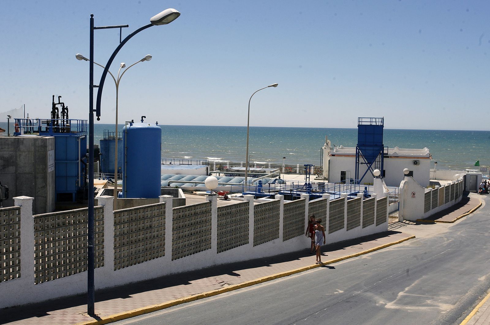 Instalaciones de la depuradora de Matalascañas.