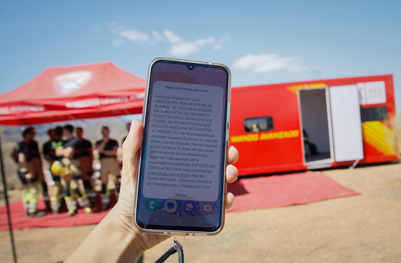 Así se ha vivido el simulacro de incendio forestal en Turre