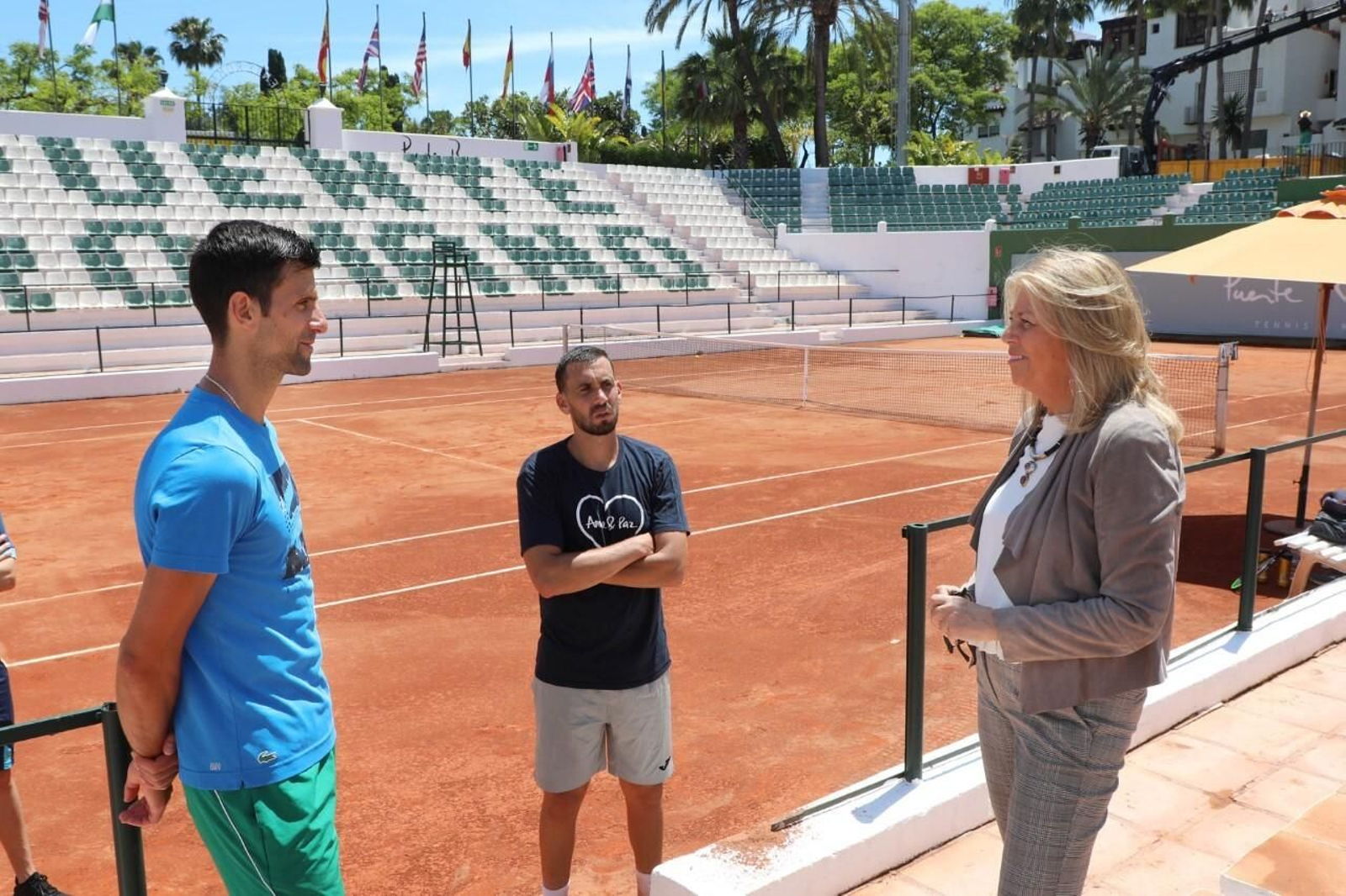 Cónclave en Marbella entre Djokovic y la alcadesa Ángeles Muñoz