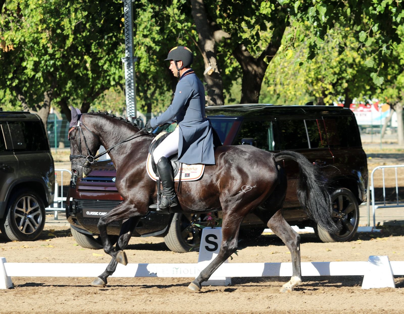 Pedro Lira, durante el concurso de doma del Completo.