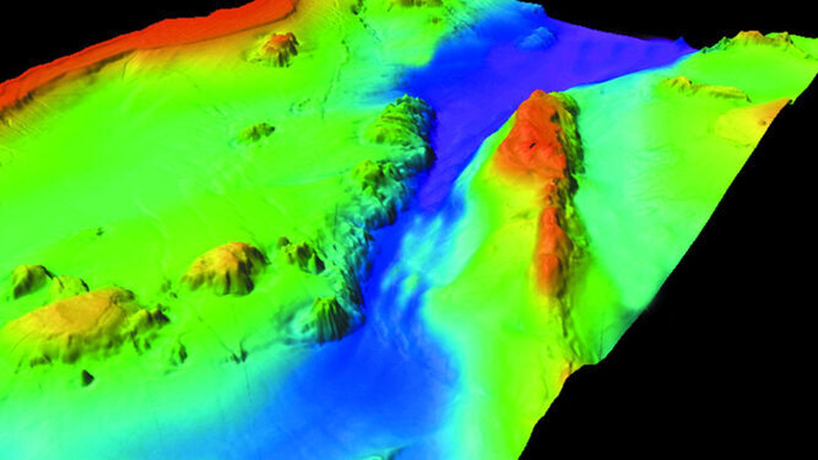 Imagen de la dorsal de Alborán, zona sísmica.