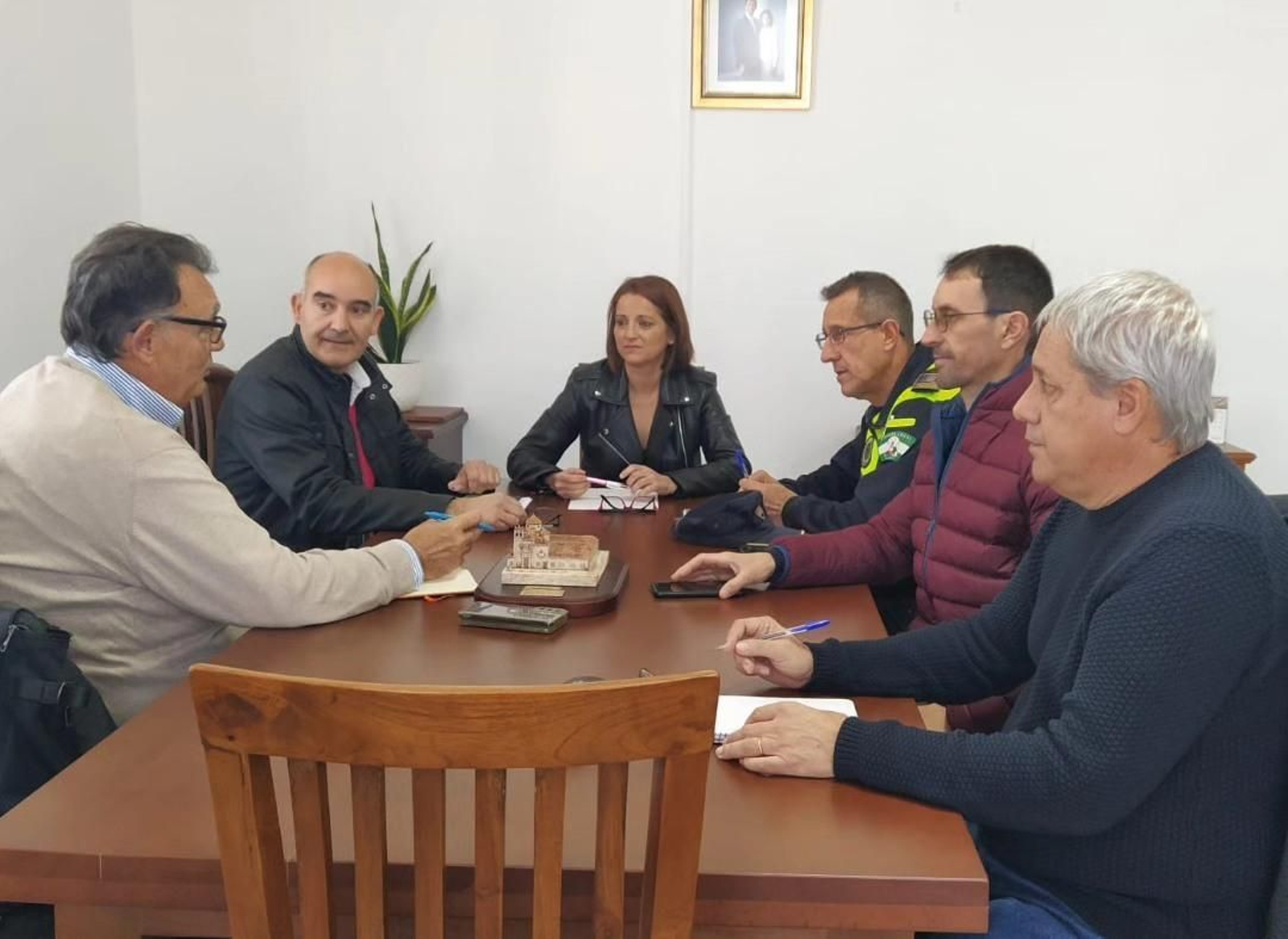 Reunión con el jefe de protección civil de Almería.