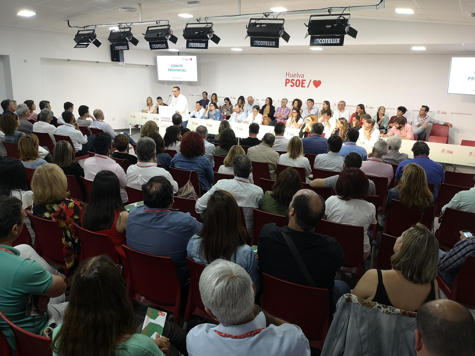 Intervención de Caraballo durante el comité provincial de ayer.