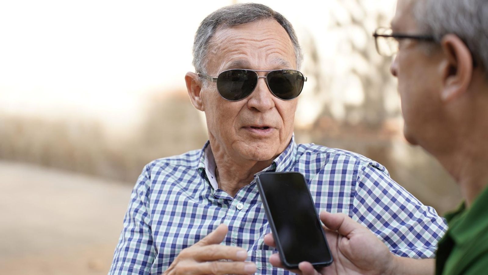 Juan Gómez del Cura durante la entrevista