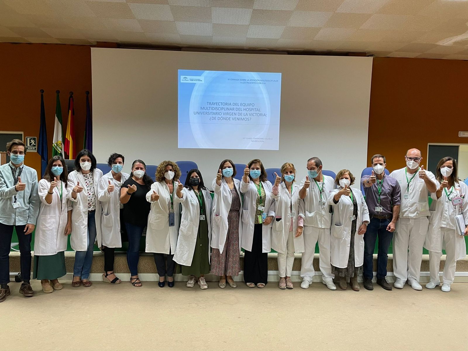 Equipo del Hospital Clínico que atiende a los pacientes con ELA.