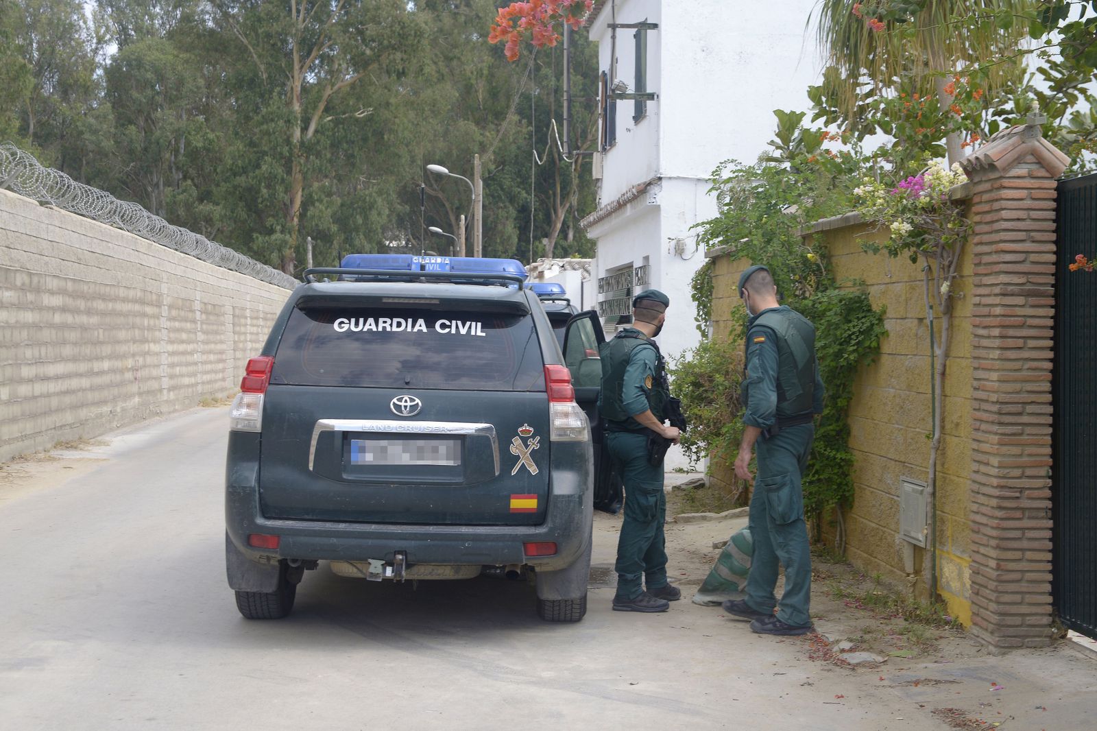 Imagen de archivo de una actuación de la Guardia Civil en Palmones.