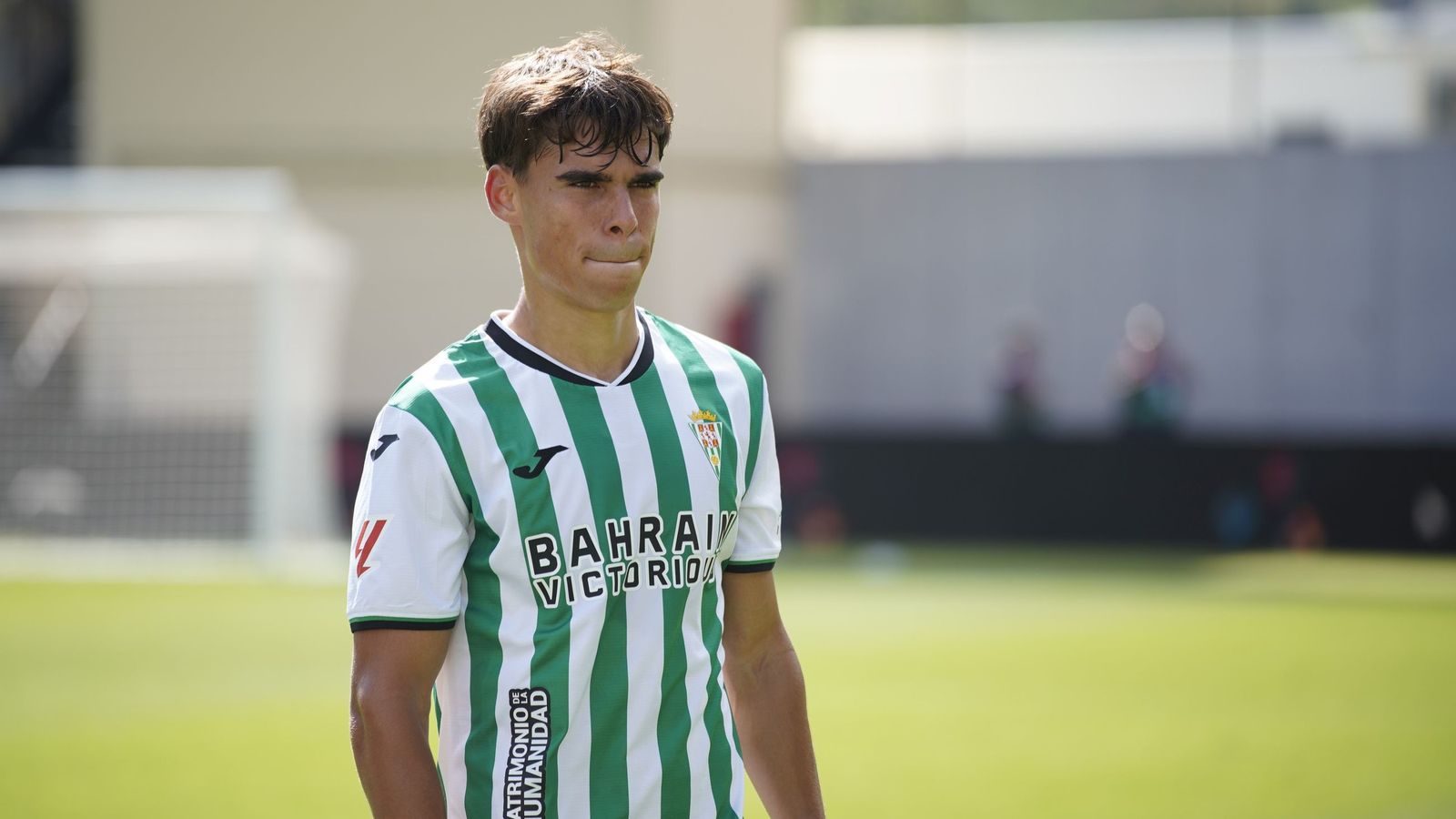 Jan Salas, en una de sus escasas apariciones con el Córdoba CF.