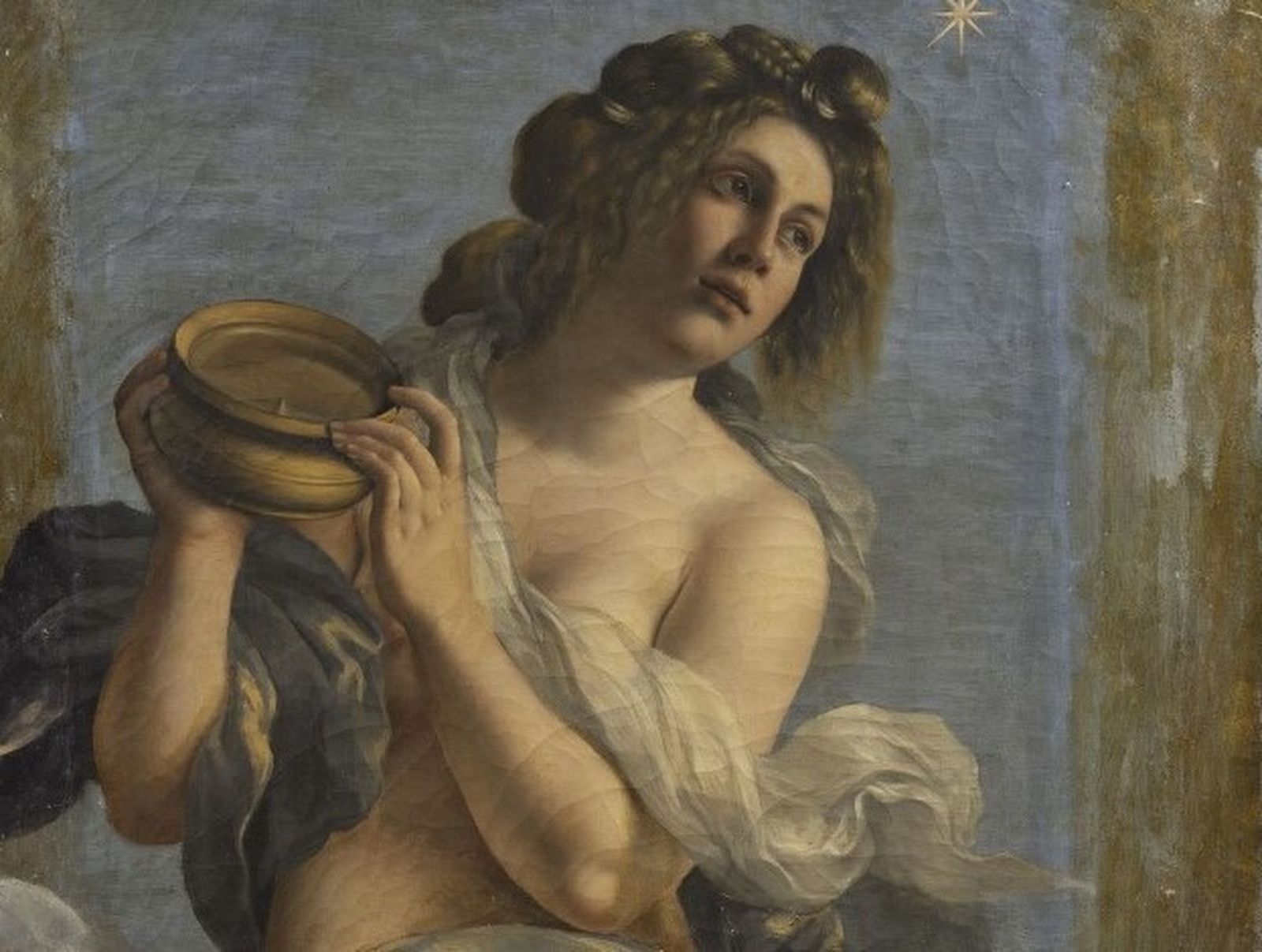 Detalle del cuadro que será restaurado.