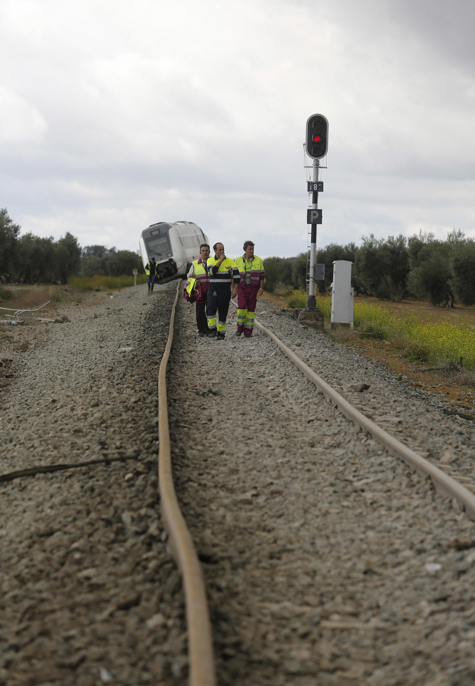 Las imágenes del descarrilamiento del tren en Arahal