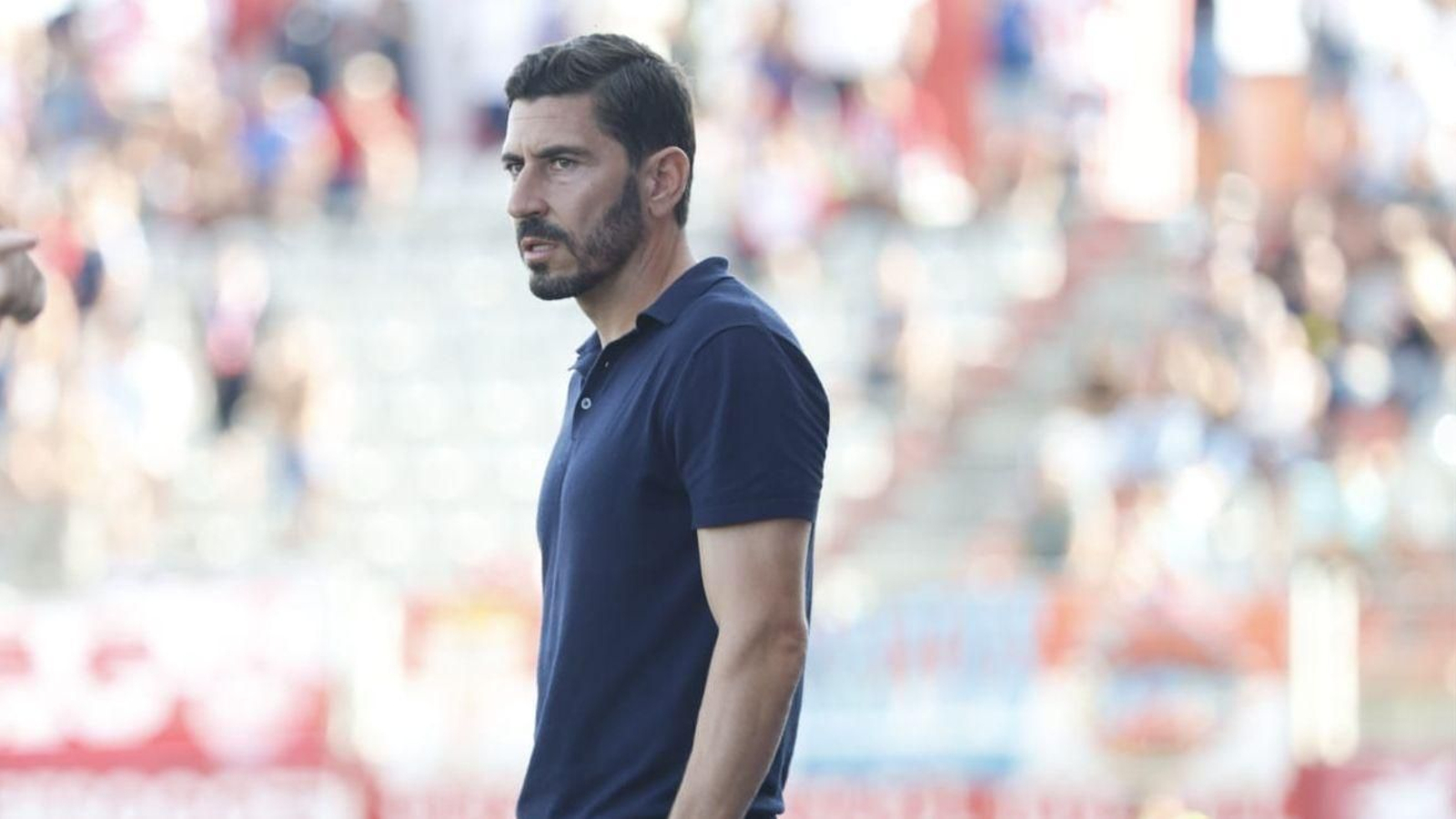 Javi Vázquez, durante el Algeciras-Sabadell.