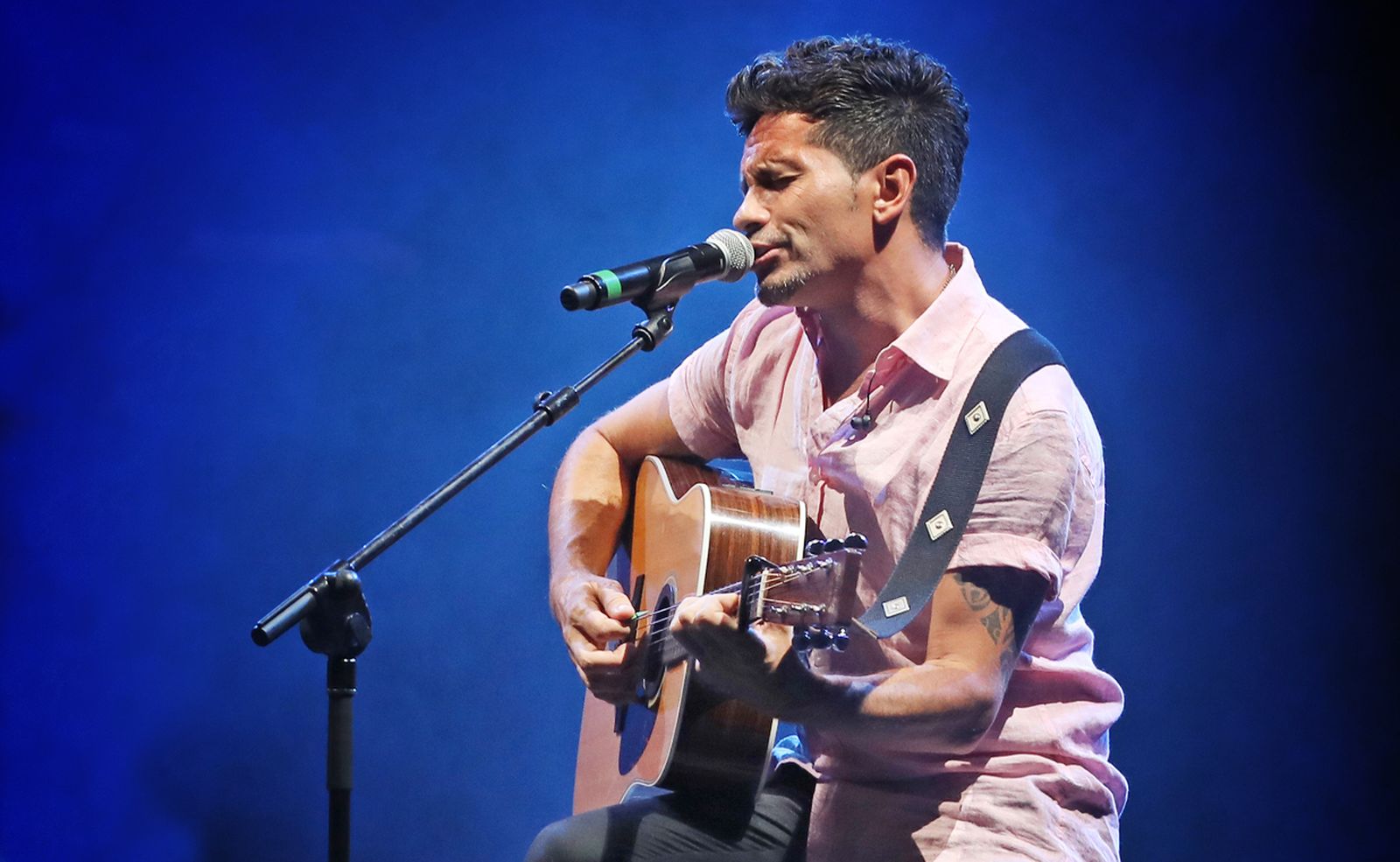 David de María, durante un concierto.