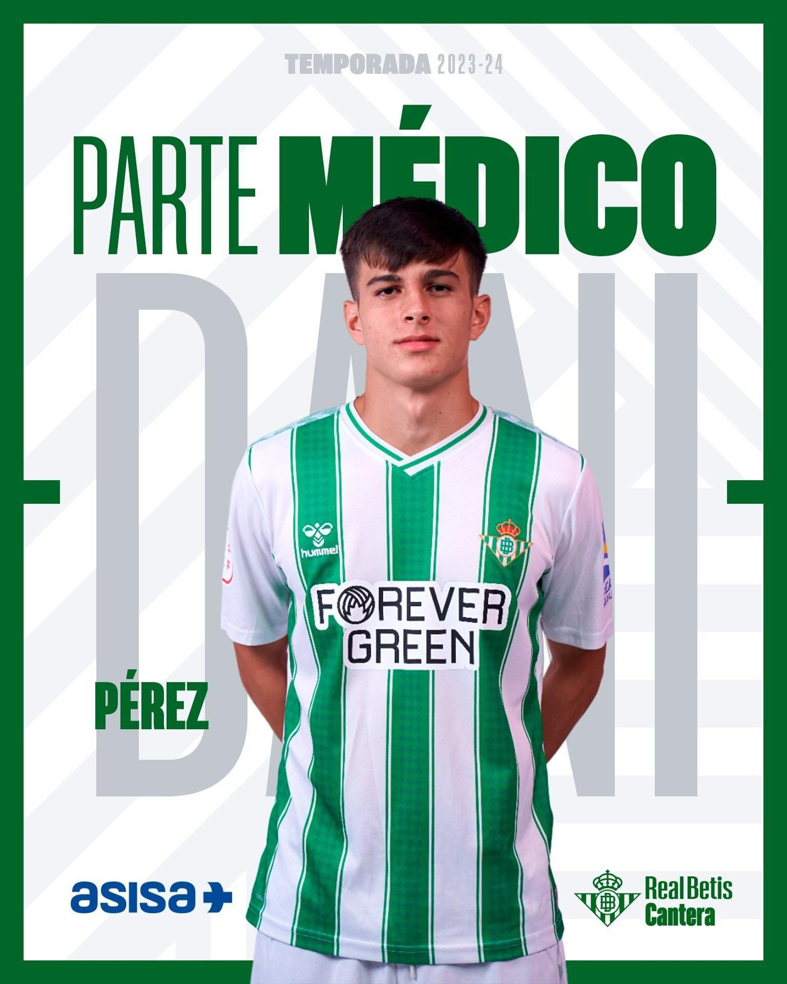 El canterano Dani Pérez sufre una rotura del ligamento cruzado.