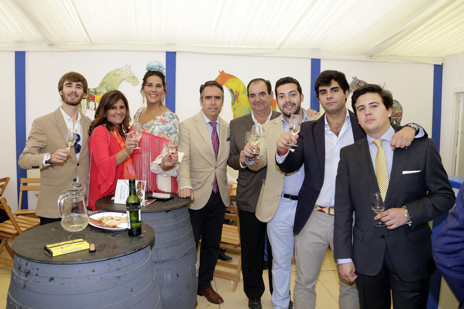 Antonio Muñoz, Antonio Zarzana, Álvaro Diz, Elena Muñoz, José Luis Pérez, Antoñete Muñoz, Maleni Gómez y Rafael Navas.