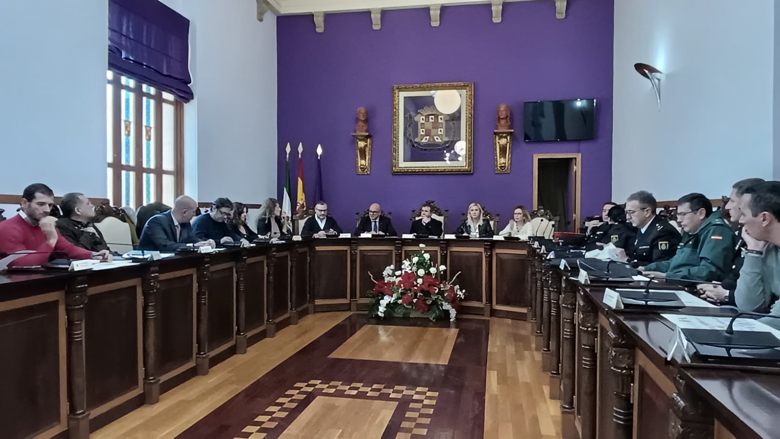 Momento de la celebración de la Junta Local de Seguridad de la prueba.