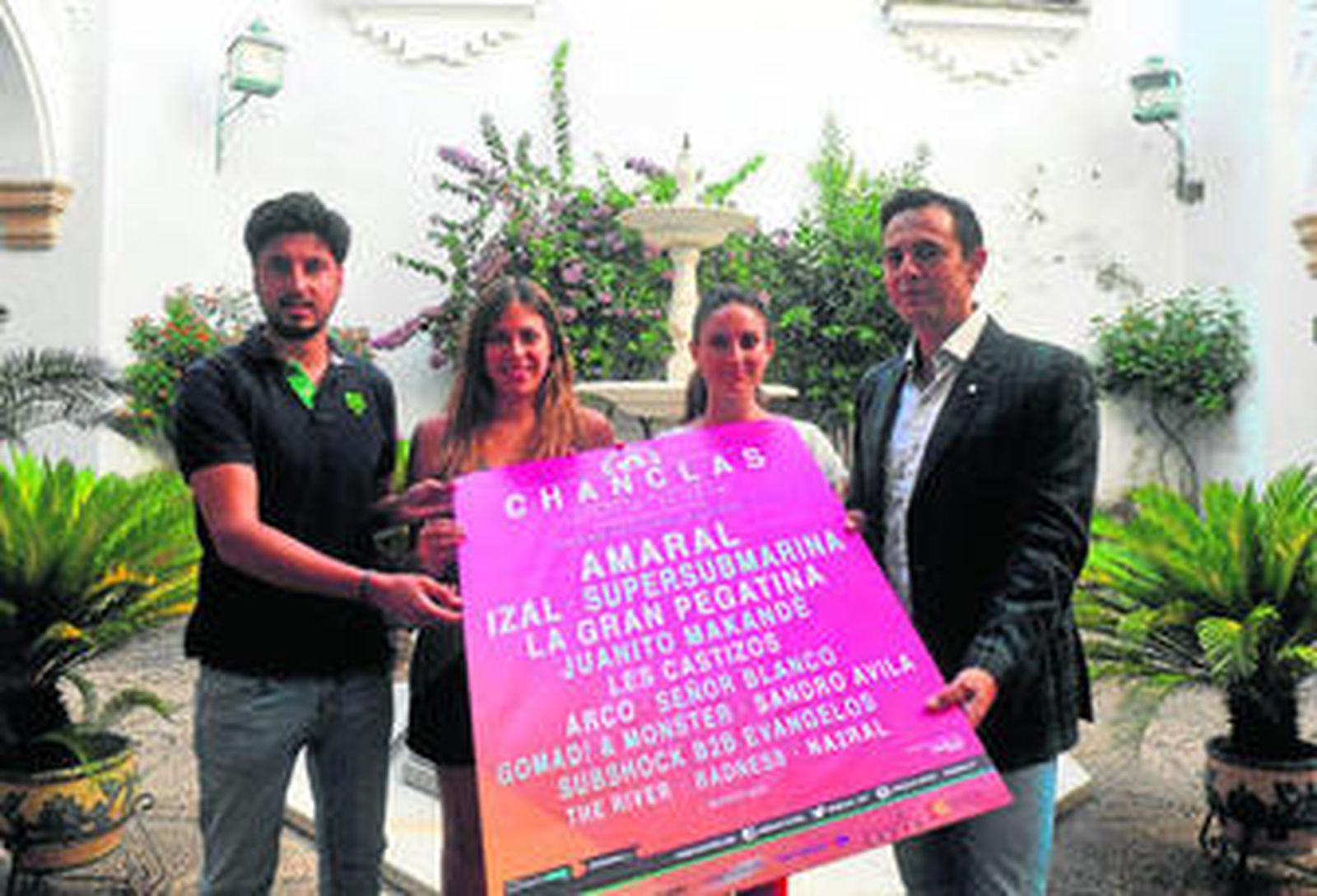 Presentación del cartel del Chanclas Festival, ayer, en la Diputación.