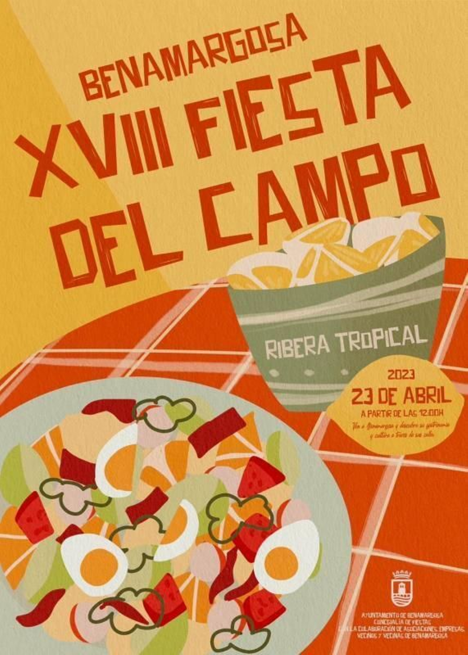 Cartel promocional de la XVIII Fiesta del Campo de Benamargosa. Cartel promocional de la XVIII Fiesta del Campo de Benamargosa.