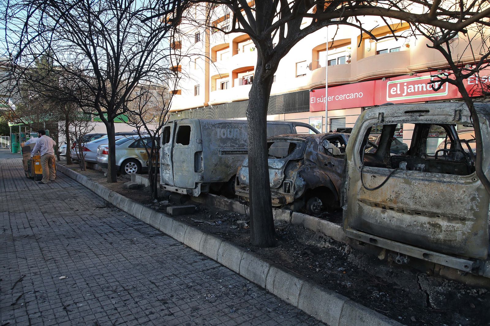 Fotos de los coches calcinados en San José Artesano
