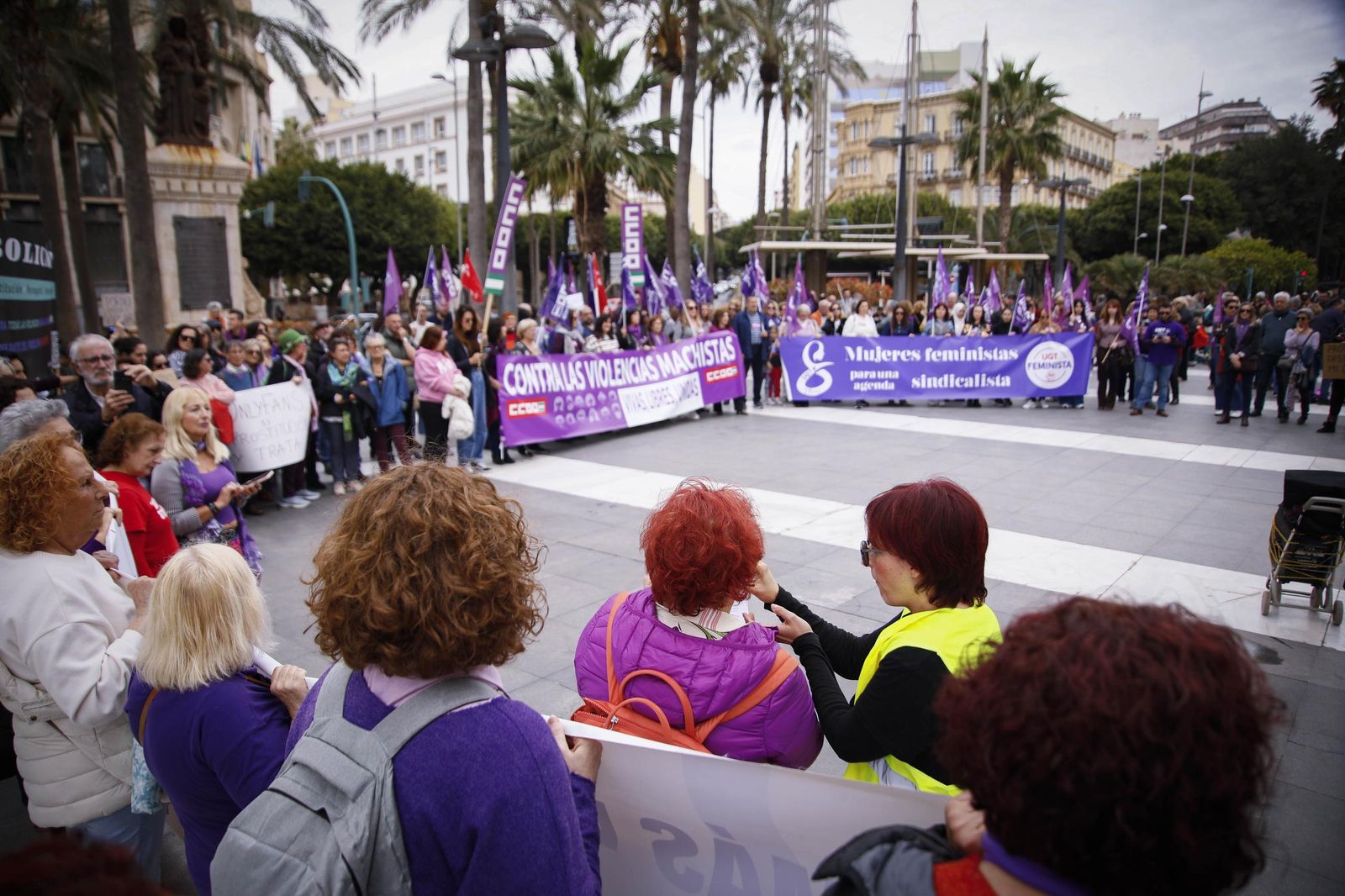 Las imágenes de la manifestación realizada por la Plataforma de Acción Feminista en Almería