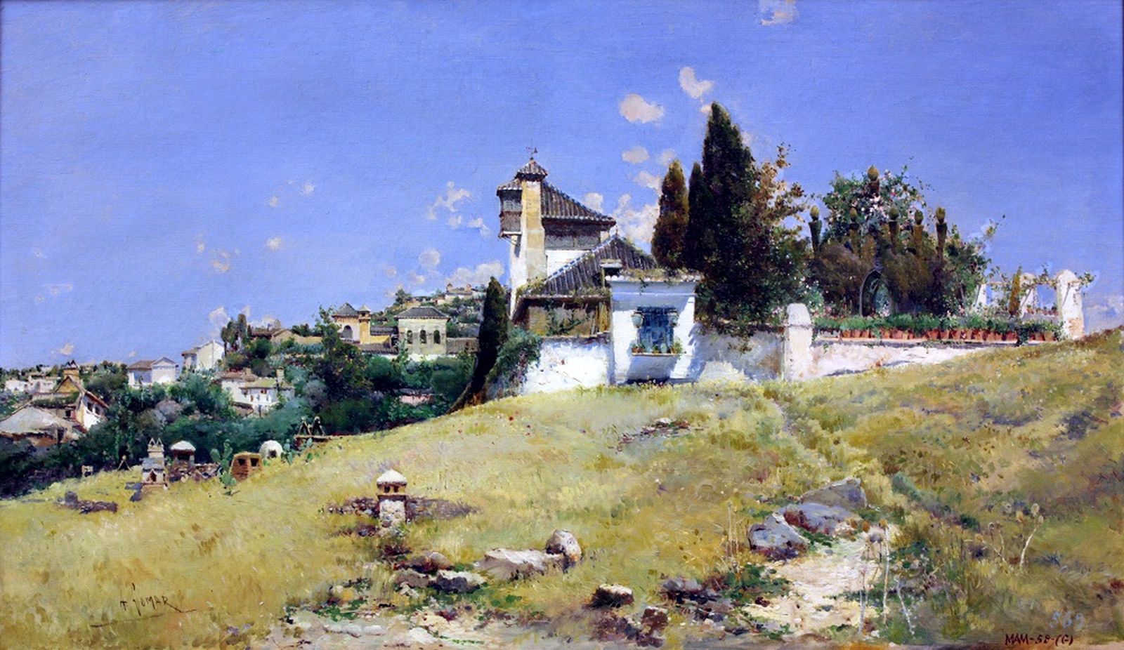 Retrato del Albaicín del pintor Antonio Gomar y Gomar de mediados 1882.