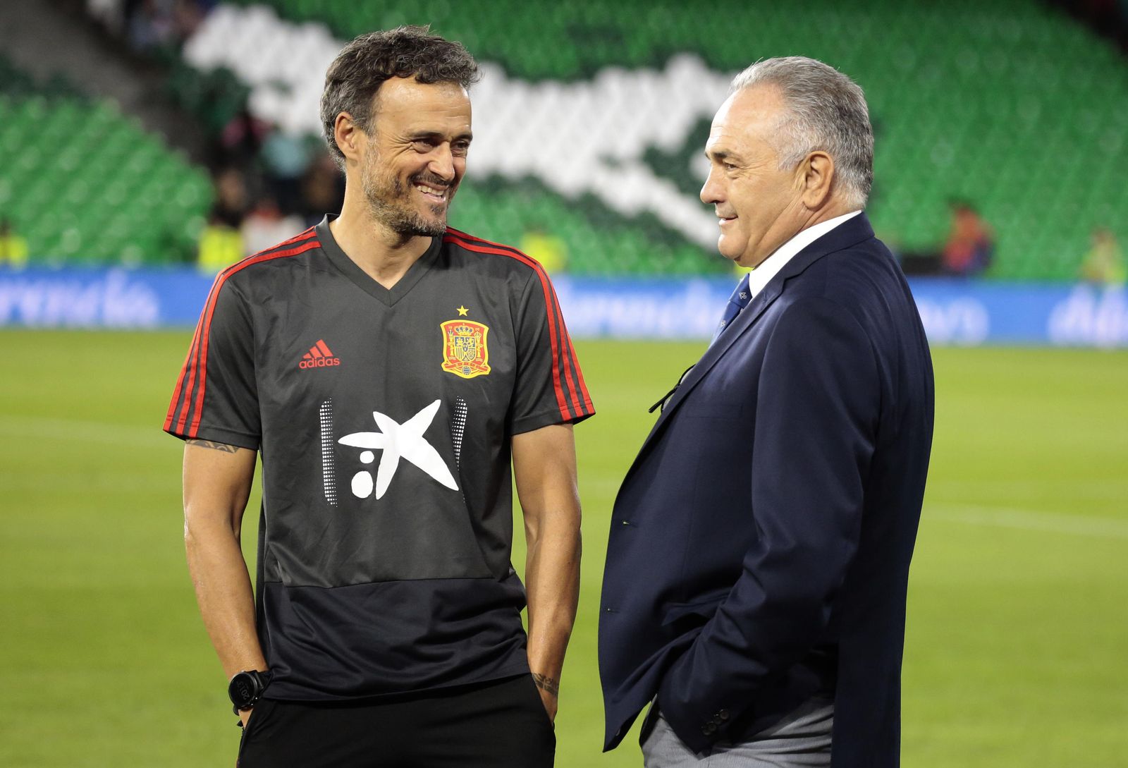 Las imágenes del entrenamiento de España en el Benito Villamarín