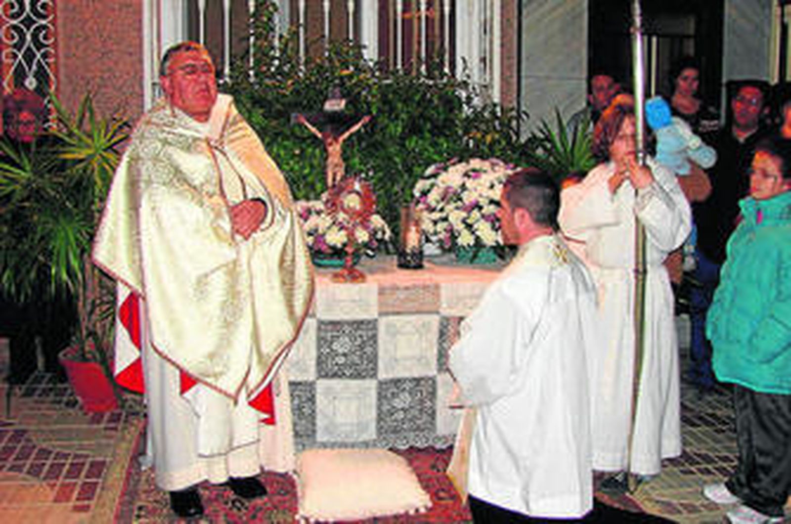 Parada en el antiguo emplazamiento de la Iglesia.
