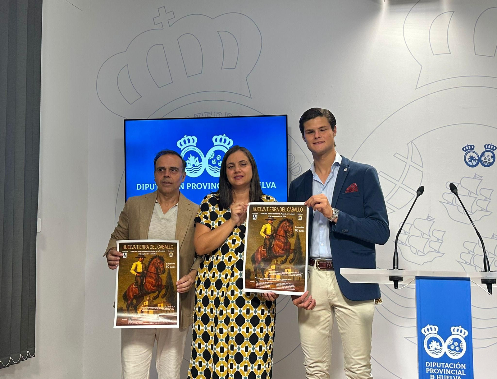 Presentación del espectáculo ecuestre este martes en la Diputación Provincial de Huelva.