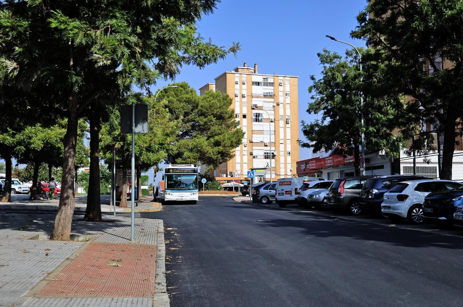 Asfaltado en las calles de la ciudad.