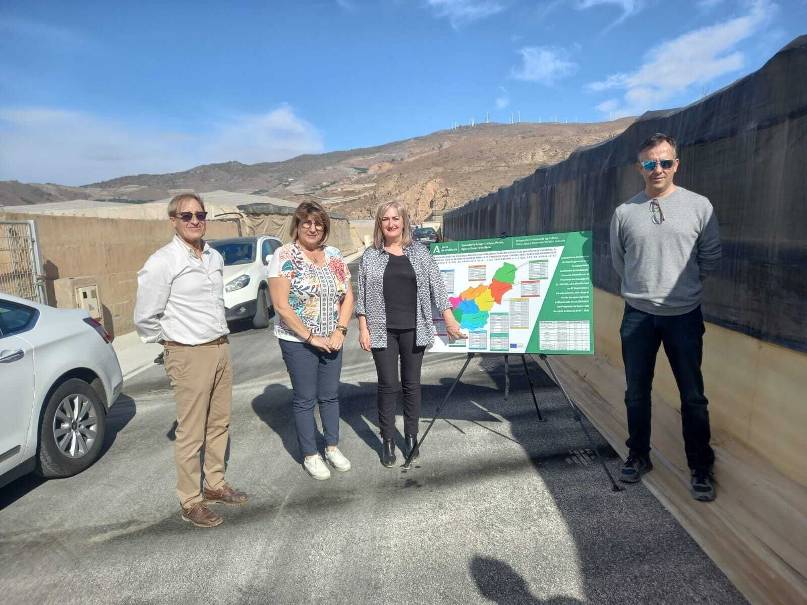 Imagen de la visita a los caminos rurales intervenidos por el Plan Itínere