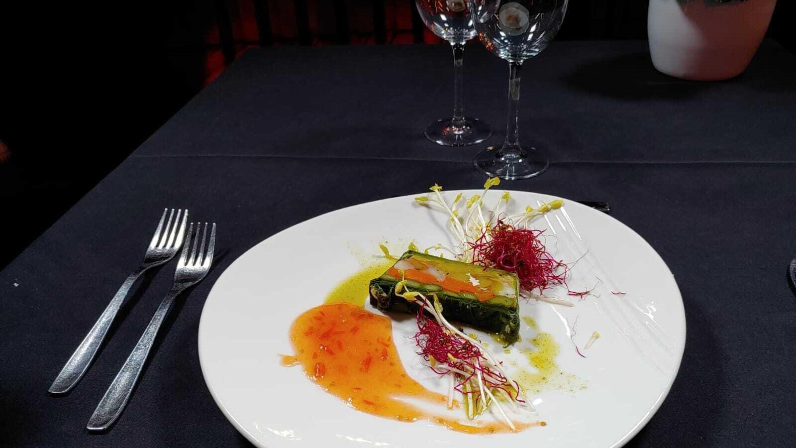 Primer plato del menú 'La bohemia de Montmartre'.