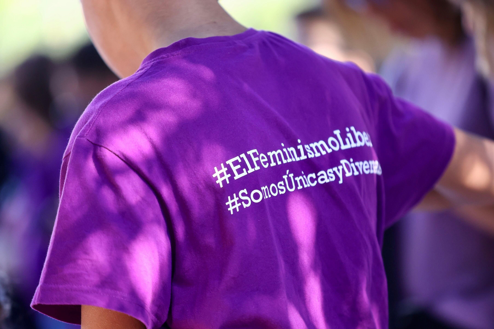 Un manifestante del 25-N en Málaga.