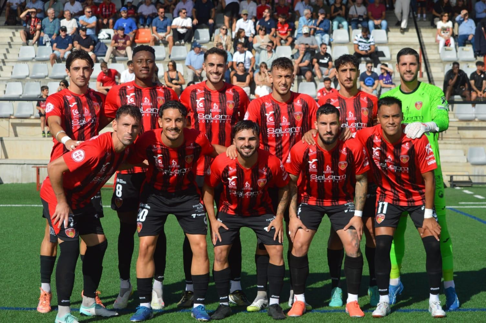 Formación inicial del Salerm durante un partido de este curso.