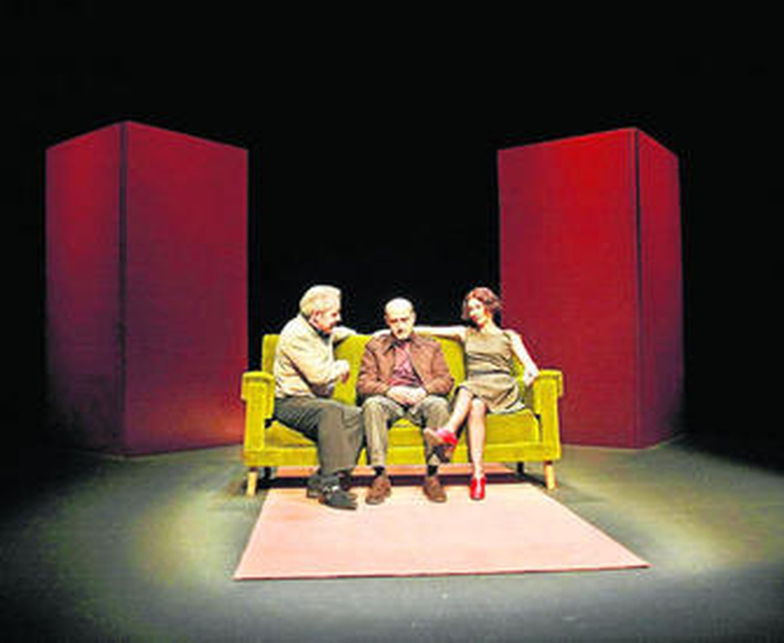 Histrión Teatro, ayer, en un ensayo de 'Traición'.