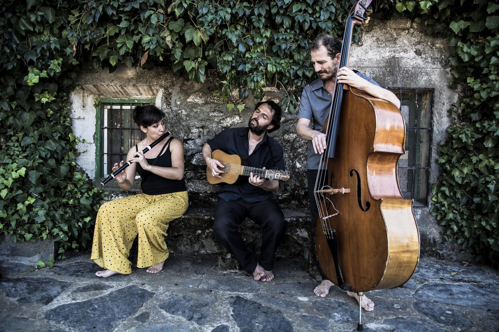 Taracea (desde la izquierda, Belén Nieto, Rainer Seiferth y Miguel Rodrigáñez)