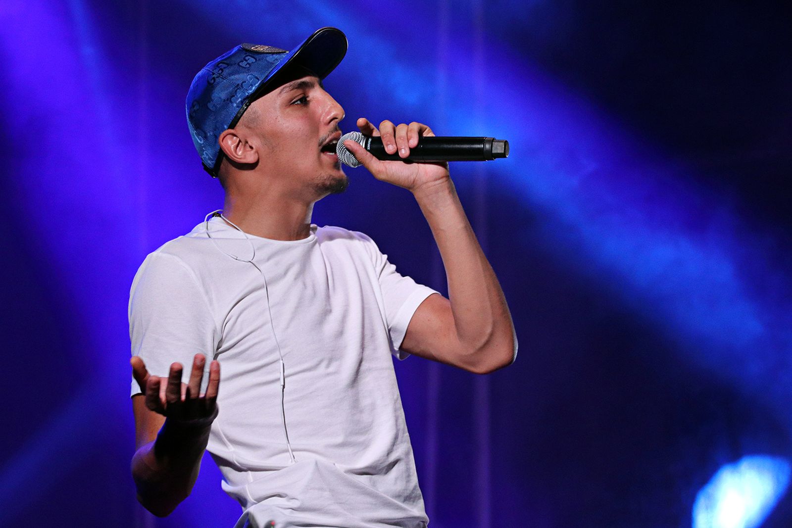 Morad durante su actuación en Almería.