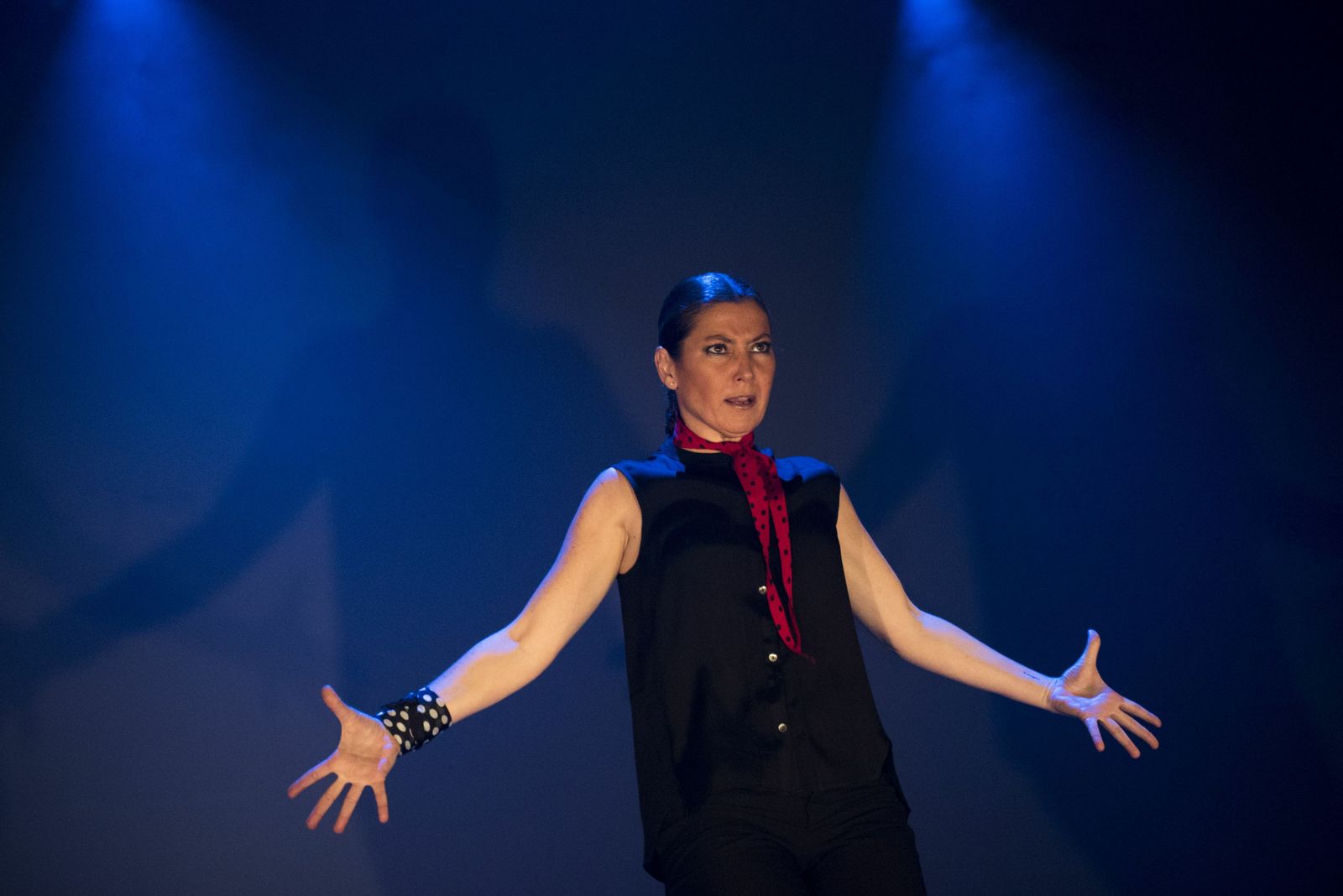 La bailaora y coreógrafa gaditana Sara Baras, en un momento de 'Sombras'.