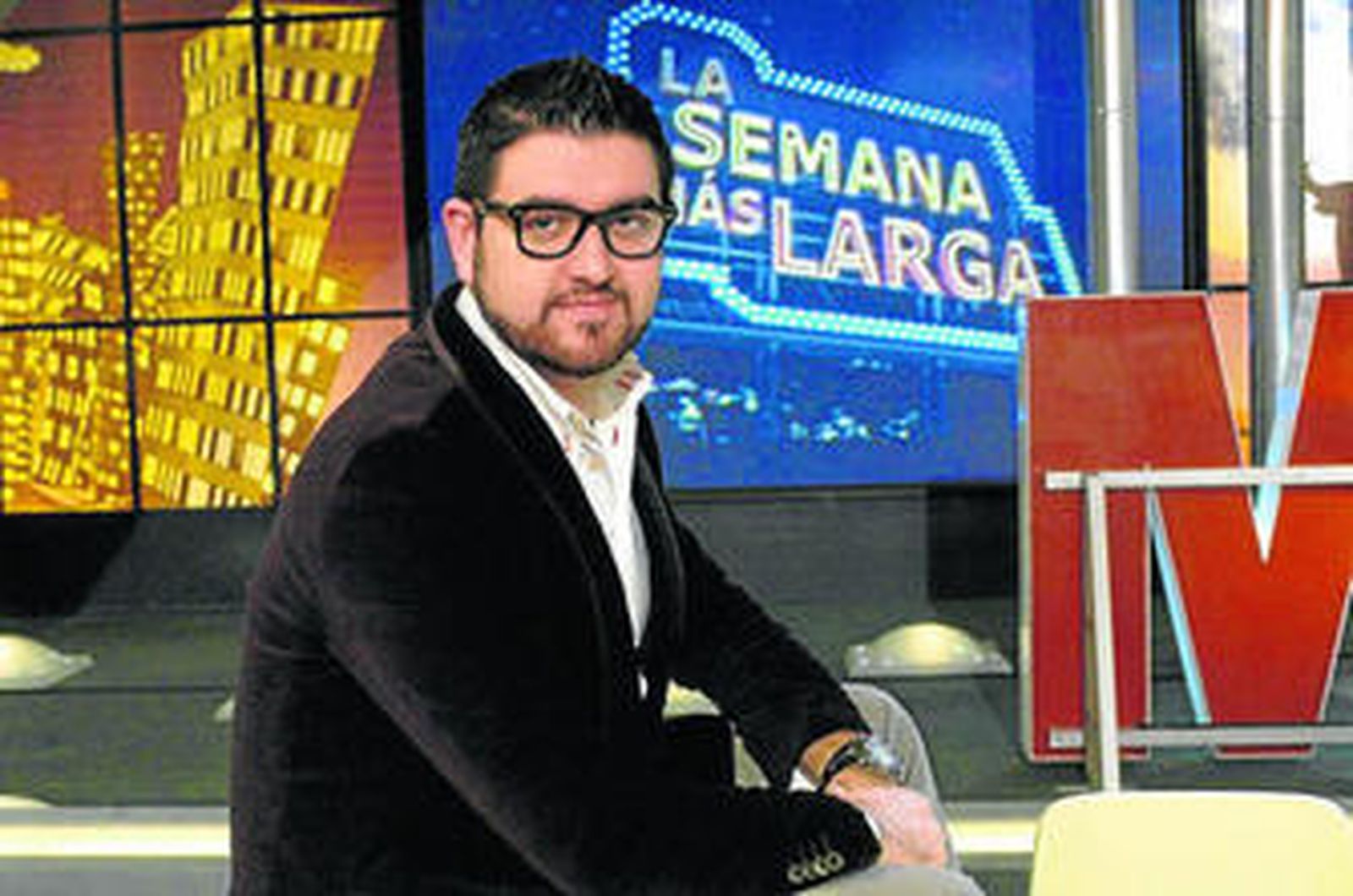 Manu Sánchez, en el plató del programa.