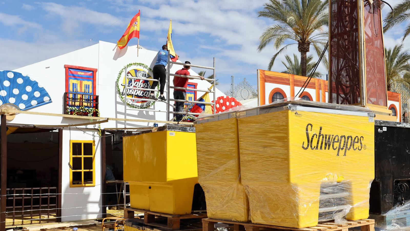 Preparativos en la Feria del Caballo 2024 de Jerez